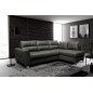 Canapé d'angle convertible en cuir italien de luxe 5 places VENETO, avec coffre, gris foncé, angle droit (vu de face) Canapé d'angle convertible en cuir italien de luxe 5 places VENETO, avec coffre, gris foncé, angle droit (vu de face)
