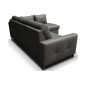Canapé d'angle convertible en cuir italien de luxe 5 places VENETO, avec coffre, gris foncé, angle droit (vu de face) Canapé d'angle convertible en cuir italien de luxe 5 places VENETO, avec coffre, gris foncé, angle droit (vu de face)