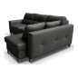 Canapé d'angle convertible en cuir italien de luxe 5 places VENETO, avec coffre, gris foncé, angle droit (vu de face) Canapé d'angle convertible en cuir italien de luxe 5 places VENETO, avec coffre, gris foncé, angle droit (vu de face)