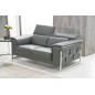 Ensemble Canapé 3 places et 2 places et fauteuil 1 place en cuir italien buffle , BOLZANO, gris foncé Ensemble Canapé 3 places et 2 places et fauteuil 1 place en cuir italien buffle , BOLZANO, gris foncé