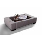 Table basse personalisé en cuir italien ZANA, gris clair REF 4C095 Table basse personalisé en cuir italien ZANA, gris clair REF 4C095