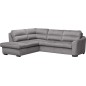 - Canapé d'angle convertible en tissu velours luxe 5 places, RICO, gris foncé, angle gauche - Canapé d'angle convertible en tissu velours luxe 5 places, RICO, gris foncé, angle gauche