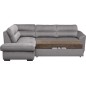 - Canapé d'angle convertible en tissu velours luxe 5 places, RICO, gris foncé, angle gauche - Canapé d'angle convertible en tissu velours luxe 5 places, RICO, gris foncé, angle gauche