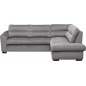 Canapé d'angle convertible en tissu velours luxe 5 places, RICO gris foncé, angle droit Canapé d'angle convertible en tissu velours luxe 5 places, RICO gris foncé, angle droit