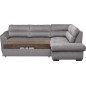 Canapé d'angle convertible en tissu velours luxe 5 places, RICO gris foncé, angle droit Canapé d'angle convertible en tissu velours luxe 5 places, RICO gris foncé, angle droit