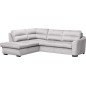 Canapé d'angle convertible en tissu velours luxe 5 places, RICO, gris clair, angle gauche Canapé d'angle convertible en tissu velours luxe 5 places, RICO, gris clair, angle gauche