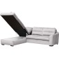 Canapé d'angle convertible en tissu velours luxe 5 places, RICO, gris clair, angle gauche Canapé d'angle convertible en tissu velours luxe 5 places, RICO, gris clair, angle gauche