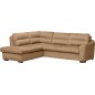 Canapé d'angle convertible en tissu velours luxe 5 places, RICO, marron, angle gauche Canapé d'angle convertible en tissu velours luxe 5 places, RICO, marron, angle gauche