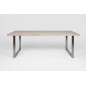 Table à manger design en chêne, ARVINE, Beige Table à manger design en chêne, ARVINE, Beige