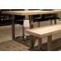 Table à manger design en chêne, ARVINE, Beige Table à manger design en chêne, ARVINE, Beige