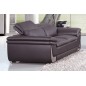 Ensemble Canapé 3 places et 2 places et fauteuil 1 place en cuir italien buffle ITALINA, chocolat avec surpiqure blanche Ensemble Canapé 3 places et 2 places et fauteuil 1 place en cuir italien buffle ITALINA, chocolat avec surpiqure blanche