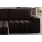 - Canapé d'angle convertible en velours luxe 5 places et coffre, chocolat, angle gauche (vu de face) BONO - Canapé d'angle convertible en velours luxe 5 places et coffre, chocolat, angle gauche (vu de face) BONO