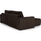 - Canapé d'angle convertible en velours luxe 5 places et coffre, chocolat, angle gauche (vu de face) BONO - Canapé d'angle convertible en velours luxe 5 places et coffre, chocolat, angle gauche (vu de face) BONO