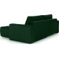 Canapé d'angle convertible en velours luxe 5 places, coffre - vert, angle droit (vu de face), BONO Canapé d'angle convertible en velours luxe 5 places, coffre - vert, angle droit (vu de face), BONO