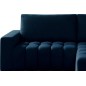 Canapé d'angle convertible en velours luxe 5 places et coffre, bleu foncé, angle droit (vu de face) BONO Canapé d'angle convertible en velours luxe 5 places et coffre, bleu foncé, angle droit (vu de face) BONO