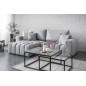 Canapé d'angle convertible en velours luxe 5 places et coffre, gris, angle gauche (vu de face) BONO Canapé d'angle convertible en velours luxe 5 places et coffre, gris, angle gauche (vu de face) BONO