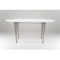 Table à manger design laqué blanc à rallonges, BESINA Table à manger design laqué blanc à rallonges, BESINA