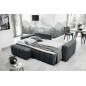 Canapé d'angle convertible en velours luxe 5 places et coffre, gris foncé, angle gauche (vu de face) BONO Canapé d'angle convertible en velours luxe 5 places et coffre, gris foncé, angle gauche (vu de face) BONO