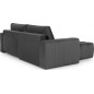 Canapé d'angle convertible en velours luxe 5 places et coffre, gris foncé, angle gauche (vu de face) BONO Canapé d'angle convertible en velours luxe 5 places et coffre, gris foncé, angle gauche (vu de face) BONO