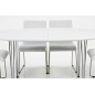 Table à manger design laqué blanc à rallonges, BESINA Table à manger design laqué blanc à rallonges, BESINA