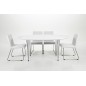 Table à manger design laqué blanc à rallonges, BESINA Table à manger design laqué blanc à rallonges, BESINA