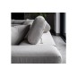 Canapé d'angle convertible en tissu luxe 5 places, ANNECY, couleur gris clair, angle gauche