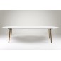 Table à manger design laqué blanc à rallonges, BELLA Table à manger design laqué blanc à rallonges, BELLA
