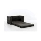 Canapé 2 places convertible - NOIR - en tissu de qualité luxe, NELSON Canapé 2 places convertible - NOIR - en tissu de qualité luxe, NELSON