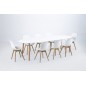 Table à manger design laqué blanc à rallonges, BELLA Table à manger design laqué blanc à rallonges, BELLA