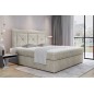 Ensemble boxspring complet tête de lit + sommiers + matelas + surmatelas IDYLLE - tissu luxe beige - 180x200 cm Ensemble boxspring complet tête de lit + sommiers + matelas + surmatelas IDYLLE - tissu luxe beige - 180x200 cm