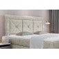 Ensemble boxspring complet tête de lit + sommiers + matelas + surmatelas IDYLLE - tissu luxe beige - 180x200 cm Ensemble boxspring complet tête de lit + sommiers + matelas + surmatelas IDYLLE - tissu luxe beige - 180x200 cm