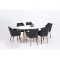 Table à manger design laqué blanc à rallonges, BELLA Table à manger design laqué blanc à rallonges, BELLA