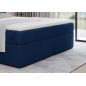 Ensemble boxspring complet tête de lit + sommiers + matelas + surmatelas IDYLLE - velours luxe bleu - 180x200 cm Ensemble boxspring complet tête de lit + sommiers + matelas + surmatelas IDYLLE - velours luxe bleu - 180x200 cm