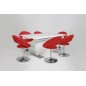 Table à manger design laqué blanc à rallonges, BRUNI Table à manger design laqué blanc à rallonges, BRUNI