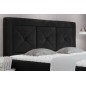 Ensemble boxspring complet tête de lit + sommiers + matelas + surmatelas IDYLLE - velours luxe noir - 140x200 cm Ensemble boxspring complet tête de lit + sommiers + matelas + surmatelas IDYLLE - velours luxe noir - 140x200 cm