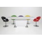 Table à manger design laqué blanc à rallonges, BRUNI Table à manger design laqué blanc à rallonges, BRUNI