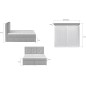 Ensemble boxspring complet tête de lit + sommiers + matelas + surmatelas IDYLLE - velours luxe noir - 160x200 cm