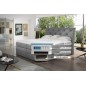 Ensemble boxspring complet tête de lit + sommiers + matelas + surmatelas MIRO tissu luxe beige - 140x200 cm Ensemble boxspring complet tête de lit + sommiers + matelas + surmatelas MIRO tissu luxe beige - 140x200 cm