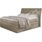 Ensemble boxspring complet tête de lit + sommiers + matelas + surmatelas MIRO tissu luxe beige - 160x200 cm Ensemble boxspring complet tête de lit + sommiers + matelas + surmatelas MIRO tissu luxe beige - 160x200 cm