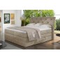 Ensemble boxspring complet tête de lit + sommiers + matelas + surmatelas MIRO tissu luxe beige - 180x200 cm Ensemble boxspring complet tête de lit + sommiers + matelas + surmatelas MIRO tissu luxe beige - 180x200 cm