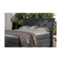 Ensemble boxspring complet tête de lit + sommiers + matelas + surmatelas MIRO tissu luxe gris foncé - 140x200 cm Ensemble boxspring complet tête de lit + sommiers + matelas + surmatelas MIRO tissu luxe gris foncé - 140x200 cm
