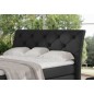 Ensemble boxspring complet tête de lit + sommiers + matelas + surmatelas MIRO en simili noir - 140x200 cm Ensemble boxspring complet tête de lit + sommiers + matelas + surmatelas MIRO en simili noir - 140x200 cm