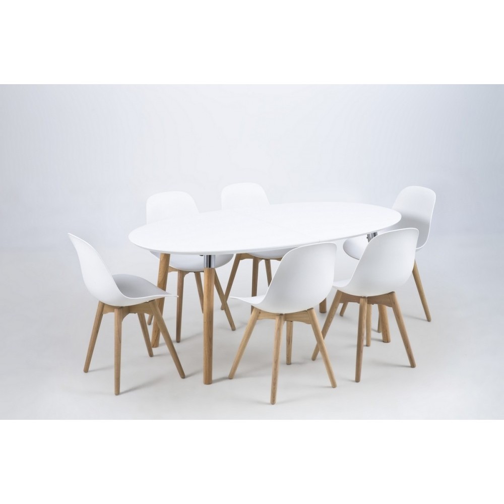 Table à manger design laqué blanc, BERINI Table à manger design laqué blanc, BERINI