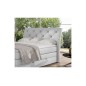 Ensemble boxspring complet tête de lit + sommiers + matelas + surmatelas MIRO en simili blanc - 160x200 cm Ensemble boxspring complet tête de lit + sommiers + matelas + surmatelas MIRO en simili blanc - 160x200 cm