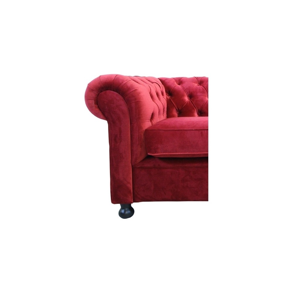 Fauteuil 1 place en tissu de qualité CHESTERFIELD, bordeaux Fauteuil 1 place en tissu de qualité CHESTERFIELD, bordeaux