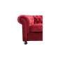 Fauteuil 1 place en tissu de qualité CHESTERFIELD, bordeaux Fauteuil 1 place en tissu de qualité CHESTERFIELD, bordeaux