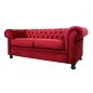 Canapé 2 places en tissu de qualité CHESTERFIELD, bordeaux Canapé 2 places en tissu de qualité CHESTERFIELD, bordeaux