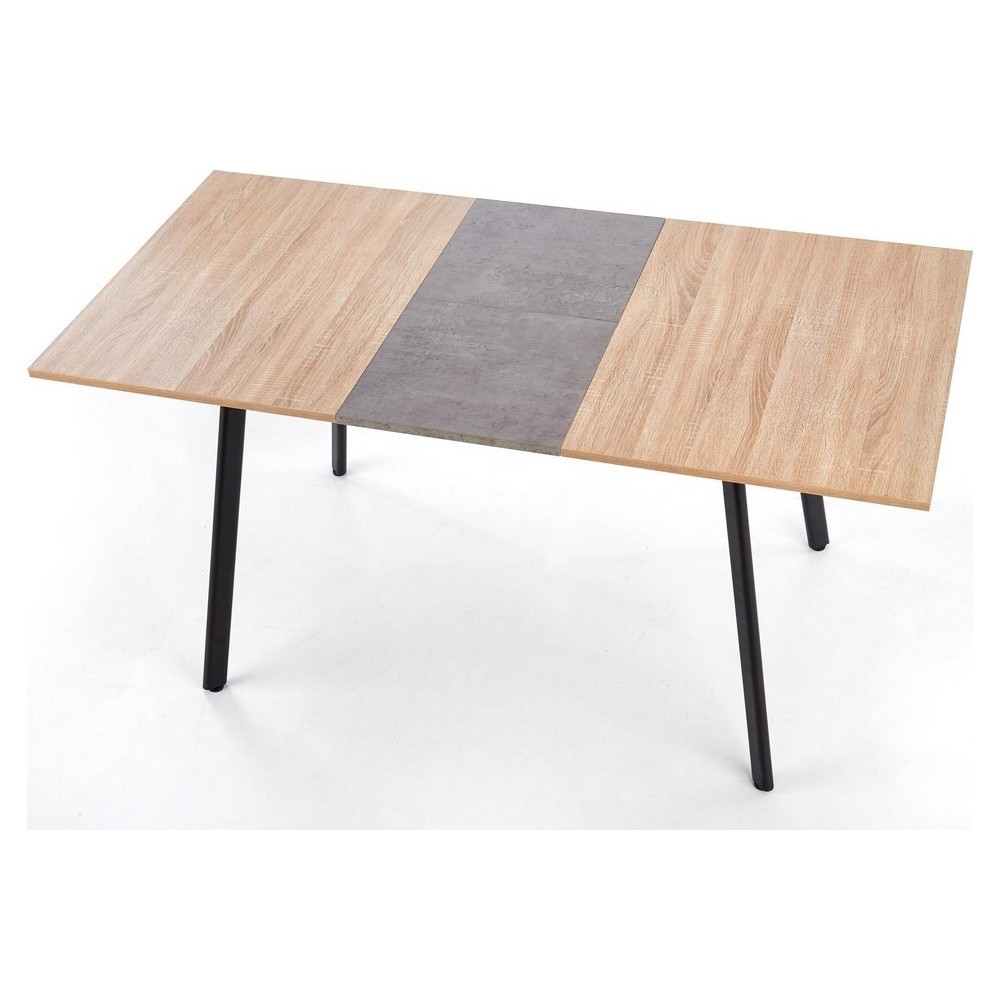 Table extensible ALBI 120x80 en chêne sonoma/noir, Bois Table extensible ALBI 120x80 en chêne sonoma/noir, Bois