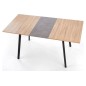 Table extensible ALBI 120x80 en chêne sonoma/noir, Bois Table extensible ALBI 120x80 en chêne sonoma/noir, Bois