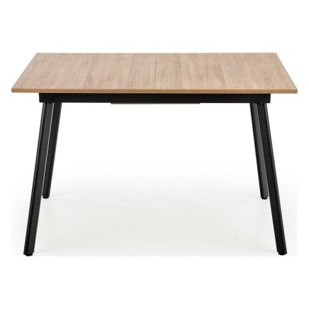 Table extensible ALBI 120x80 en chêne sonoma/noir, Bois